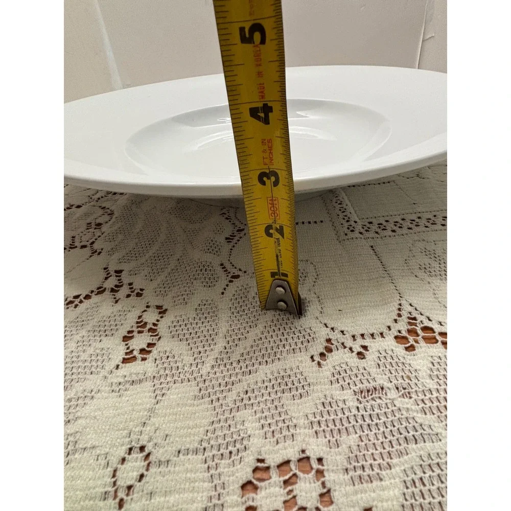 Basic Porcelana White 16 Inch Large‎ Pasta Bowl Rimmed Soup Plate Serving Dish